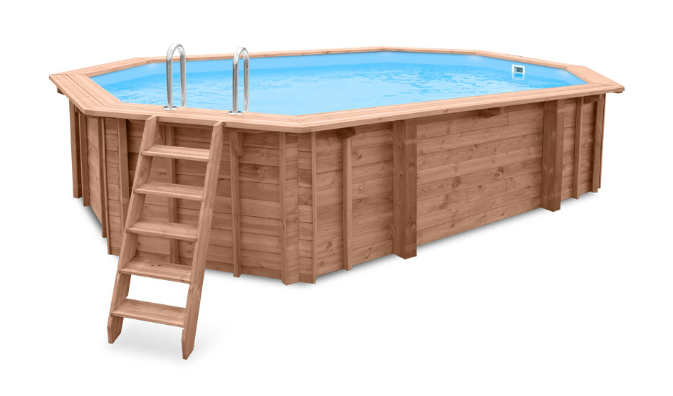 basen drewniany całoroczny lazurite
